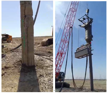 DN325 Besleme borusu 45-55 Hz titreşim sıklığı Hindistan Vibroflot İnşaatın Güvenilir Performansı