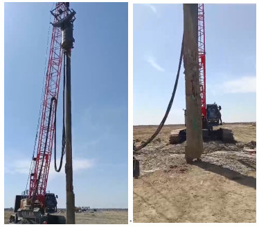 DN325 Besleme borusu 45-55 Hz titreşim sıklığı Hindistan Vibroflot İnşaatın Güvenilir Performansı