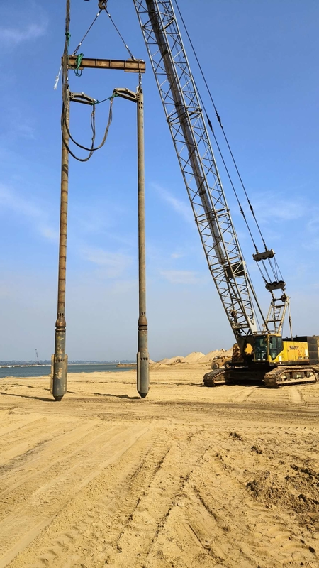 DN325 Besleme borusu ve yüksek frekanslı titreşim için BVEM Vibroflot'ta 45-55 Hz titreşim sıklığı