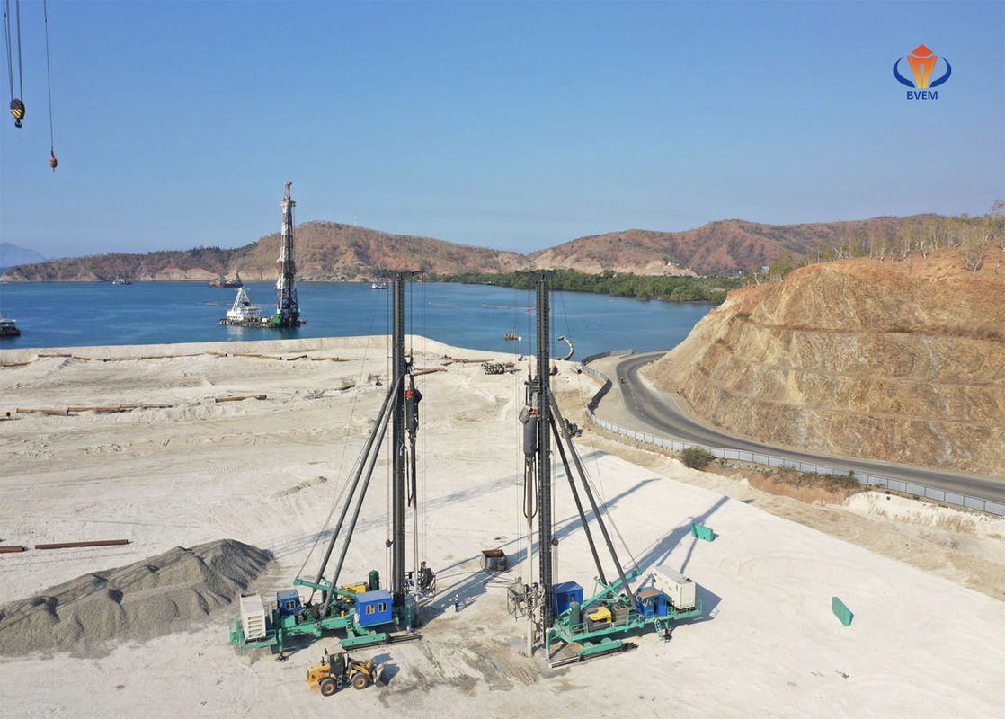 1800 Rpm Dönme Hızı Alttan Besleme Vibroflot Kuru Yöntem Taş Kolon İçin Kazık Çerçeve Tipi