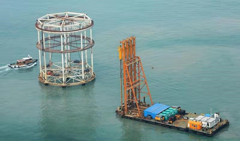 1800 Rpm Bvem Offshore Vibroflotation Taş Sütun Yumuşak Toprak Katmanı Tedavisi İçin