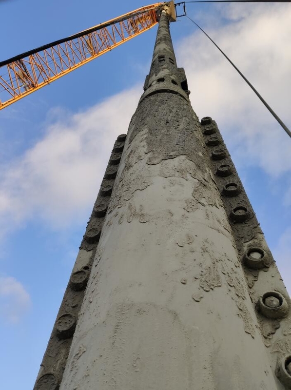 Vinç Tipi Çift Kovalı Bfs Vibroflotation 180kw İşlenmiş Kazık Derinliği 24m